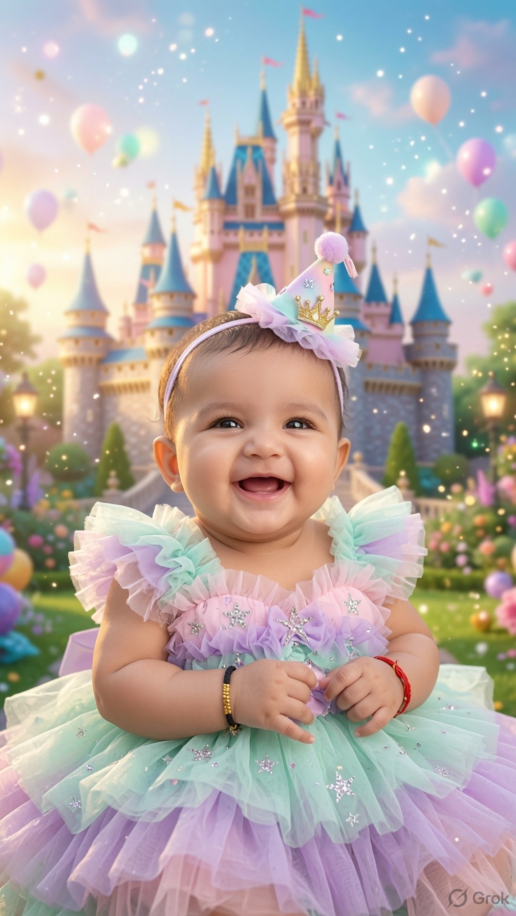AI-styled baby portrait example