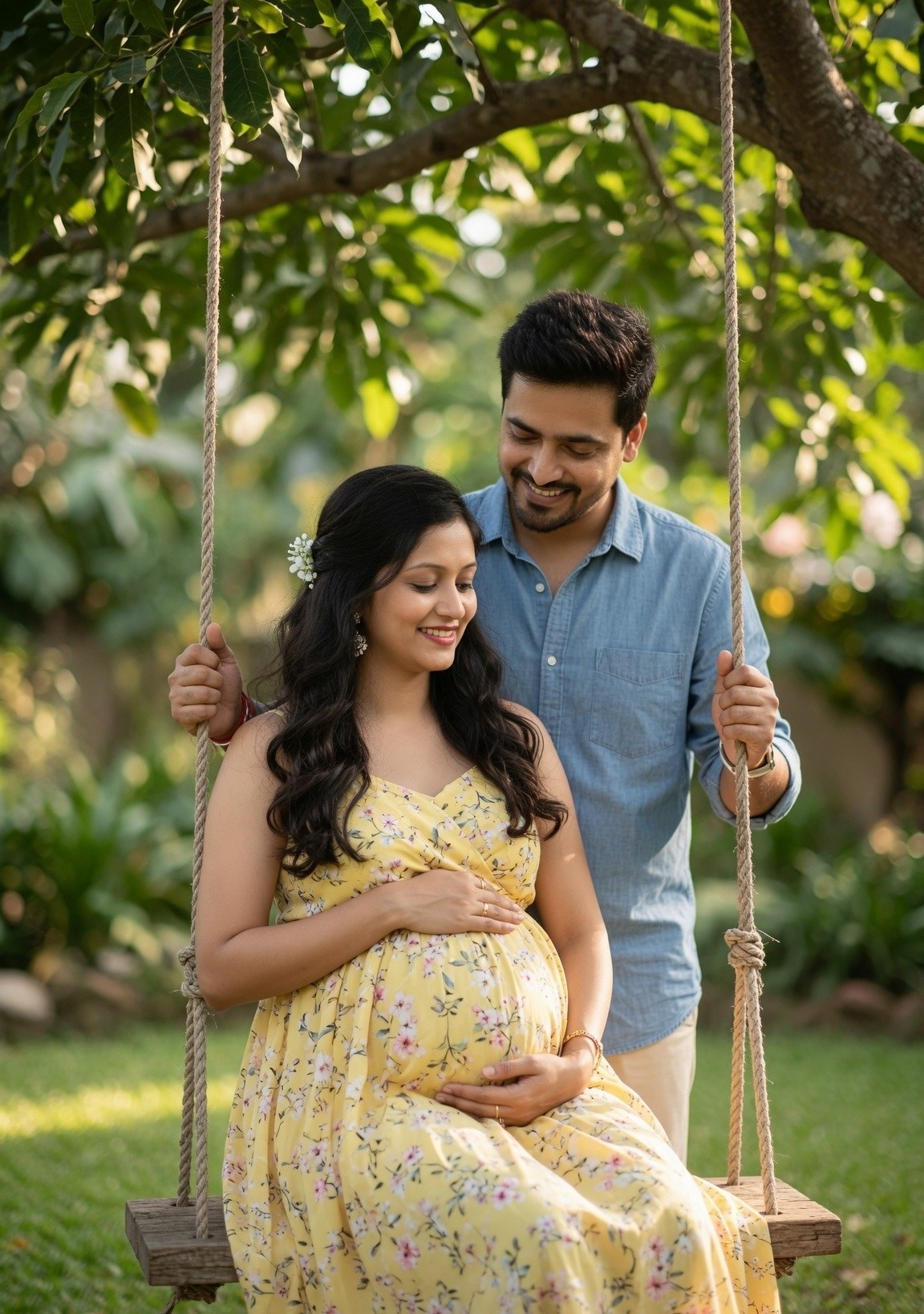 AI-styled maternity portrait example